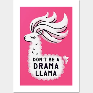 Dramatic Hair Flip Llama Posters and Art